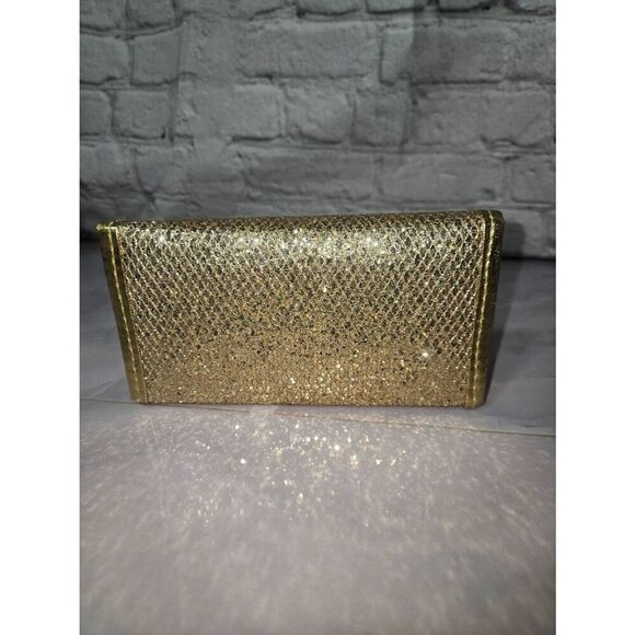 Womens Gold Sequined Travel Makeup And Grooming Accessories Case. - Picture 3 of 11